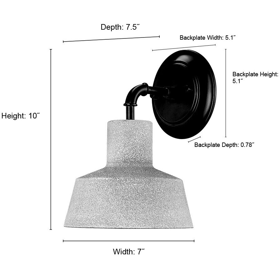 Lloyd 1 Light 10 inch Textured Cement Outdoor Wall Sconce